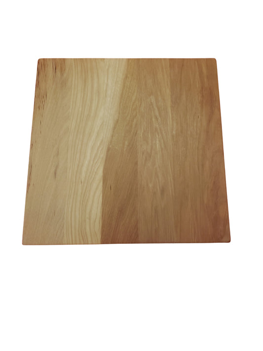 Hickory Hand Made Hardwood Cutting or Serving Board, 12"X12"X .75"