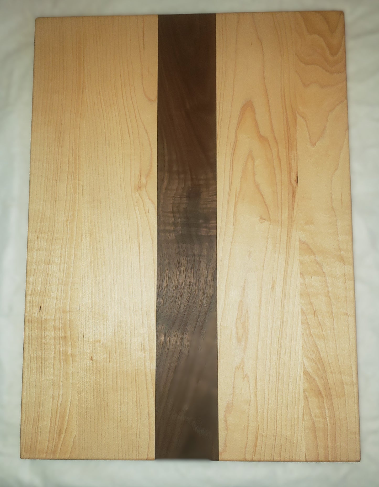 Hand Made Hard Maple and Walnut Cutting or Charcuterie Board XL 18"X12"X.75"