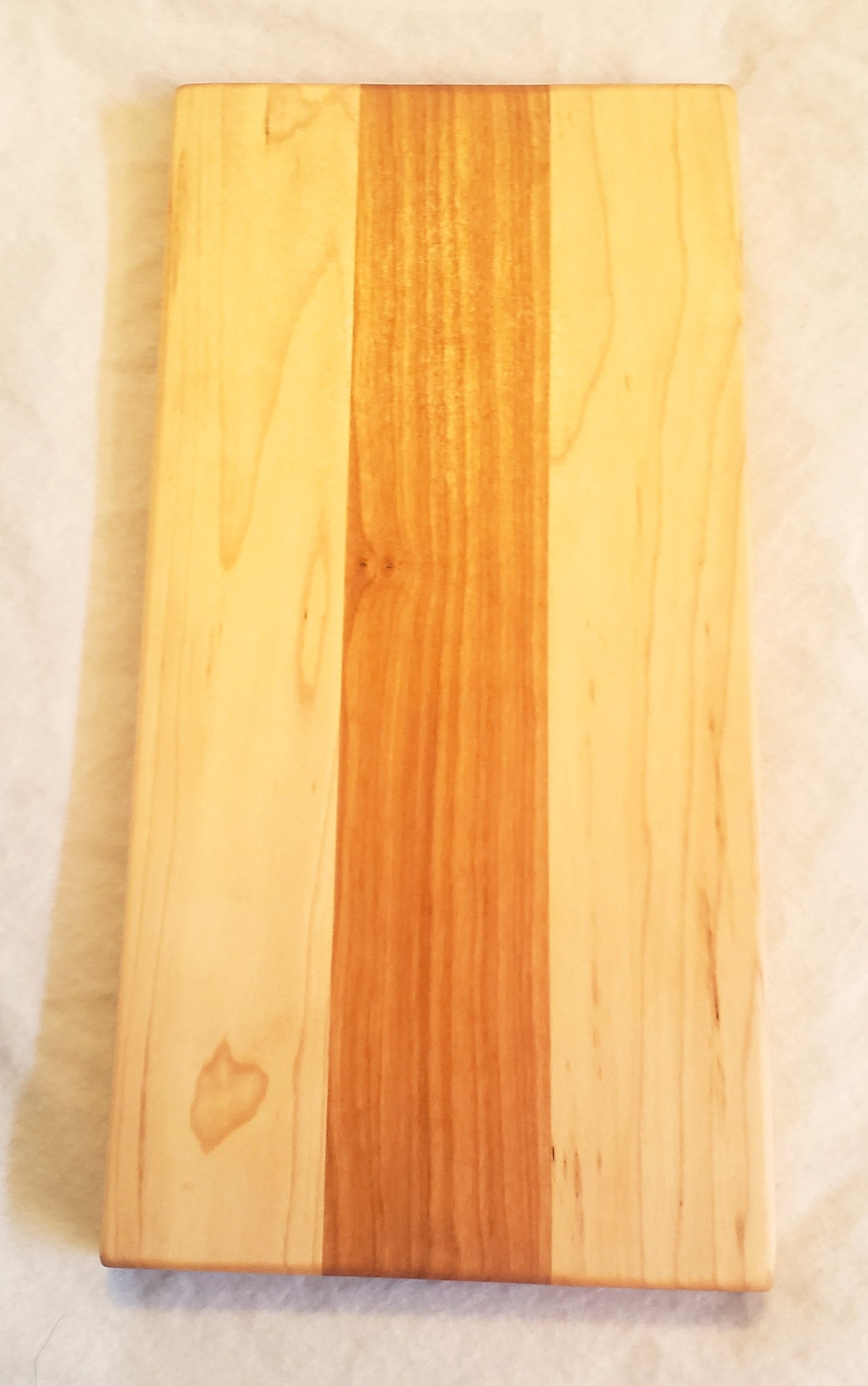 Hand Made Hard Maple and Cherry Cutting or Charcuterie Board 6"X12"X.75"