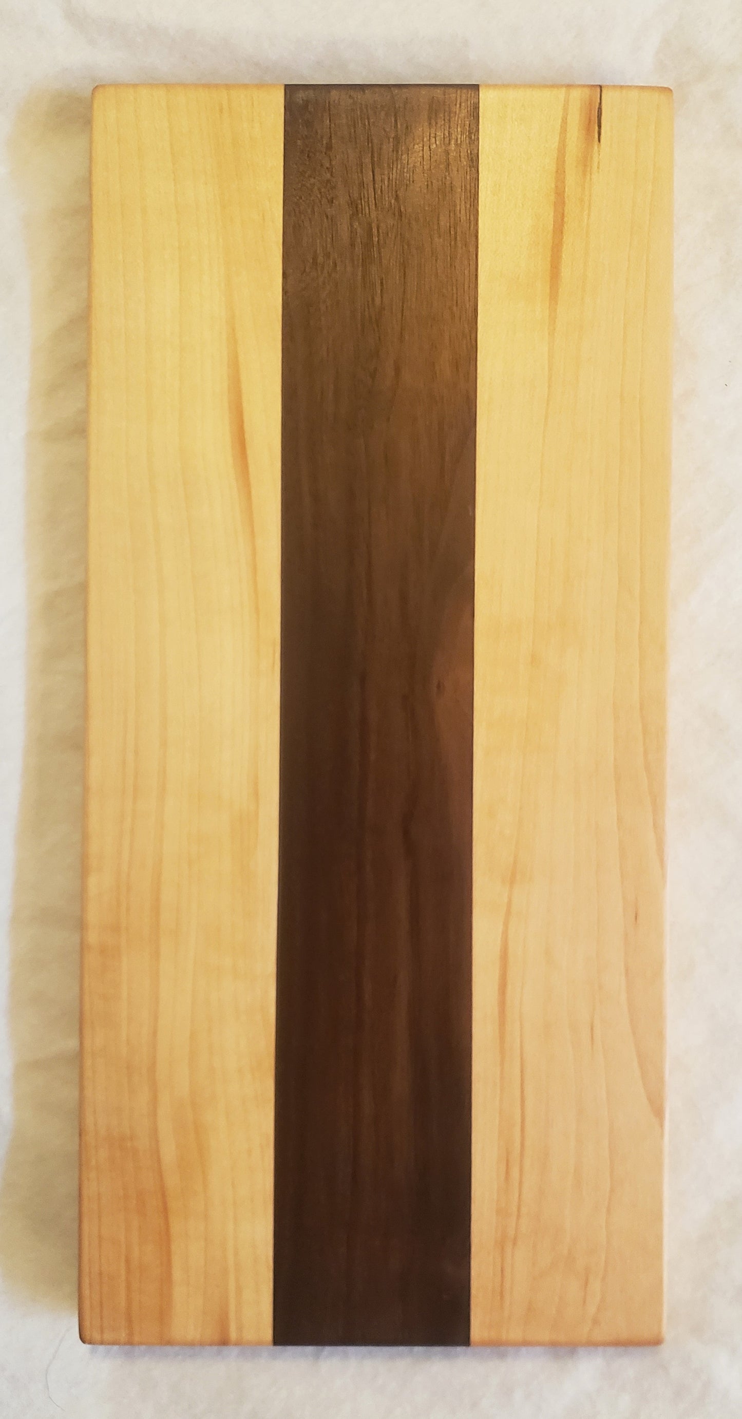 Hand Made Hard Maple and Walnut Cutting or Charcuterie Board 6"X12"X.75"