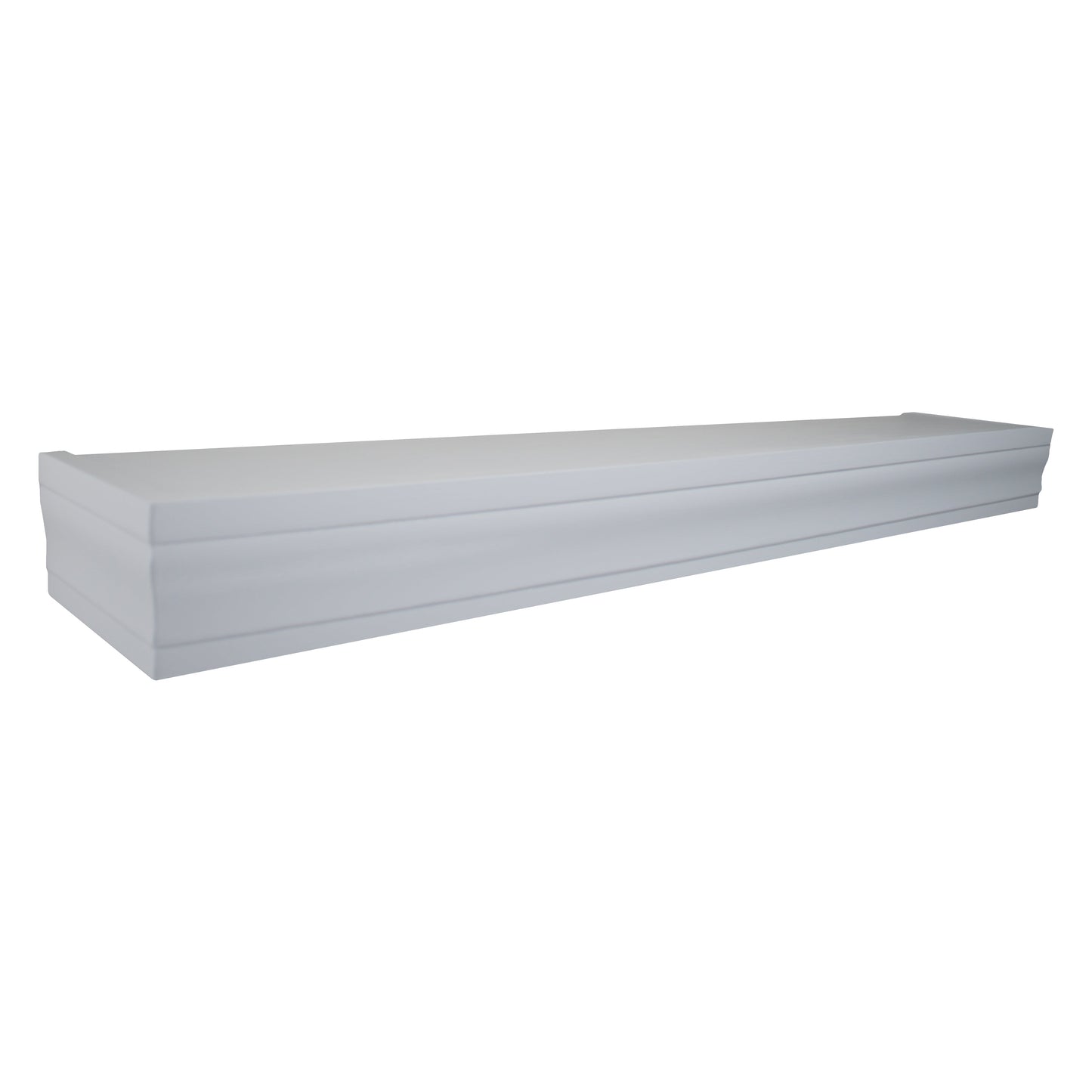 Decorative Floating Shelf Hand Made in America 48" White Classic