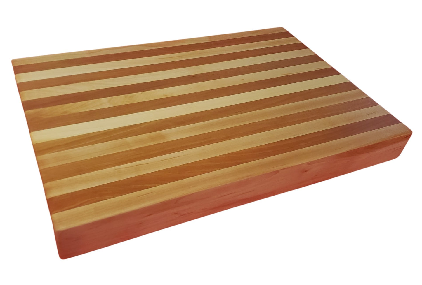 Hand Made Hard Maple & Cherry Edge Grain Cutting Block 18" X 12" X 1.75"