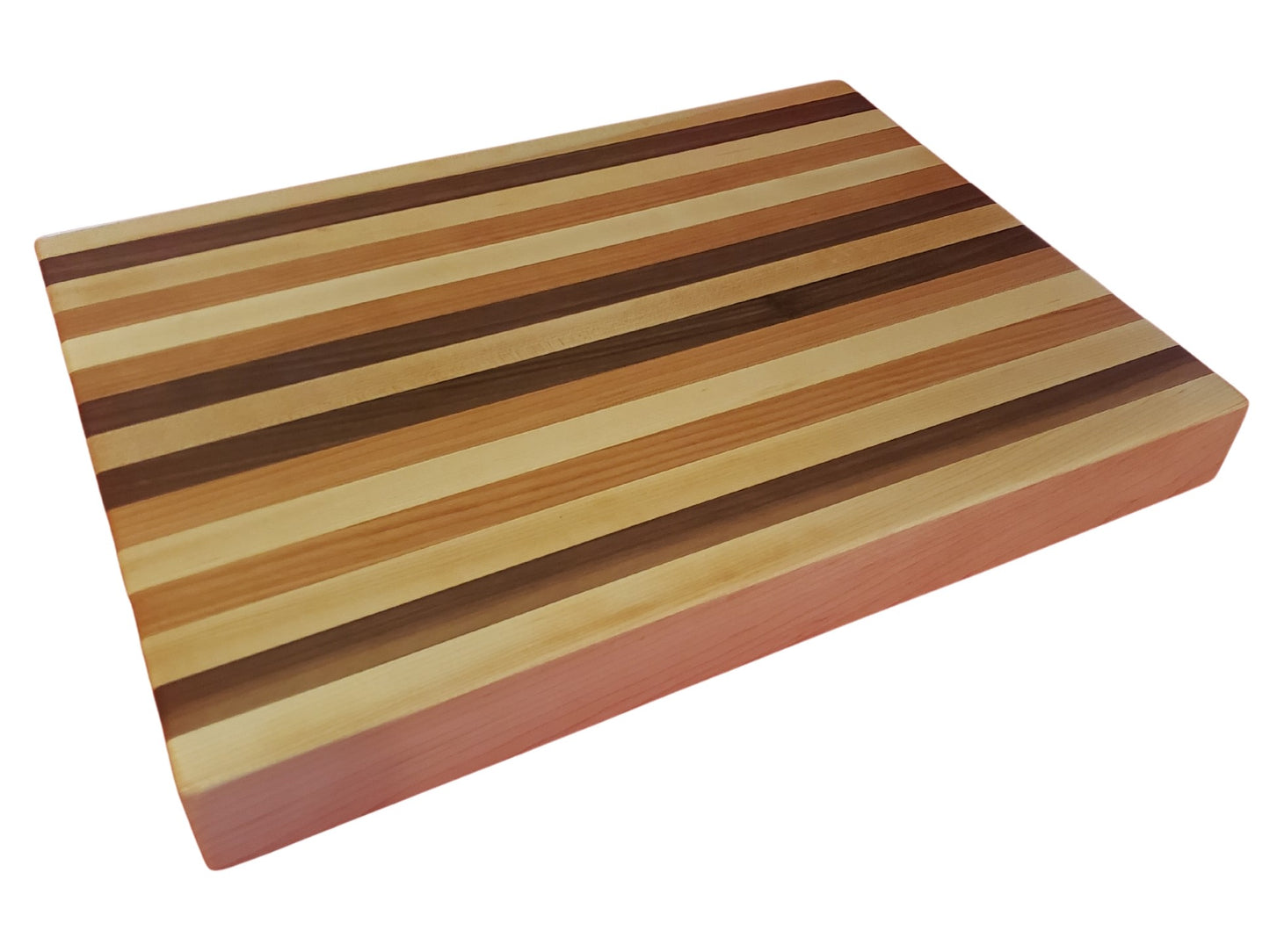 Hard Maple, Cherry, & Walnut Edge Grain Cutting Block 16.75" X 12.75" X 1.75"