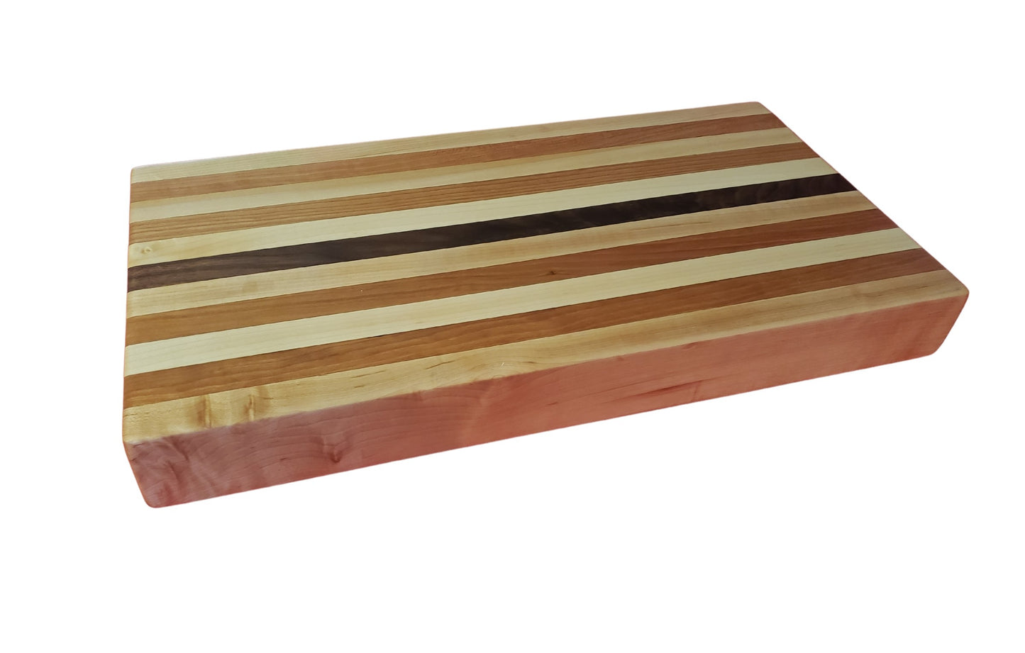 Hand Made Hard Maple, Cherry, & Walnut Edge Grain Cutting Block 17" X 9" X 1.75"